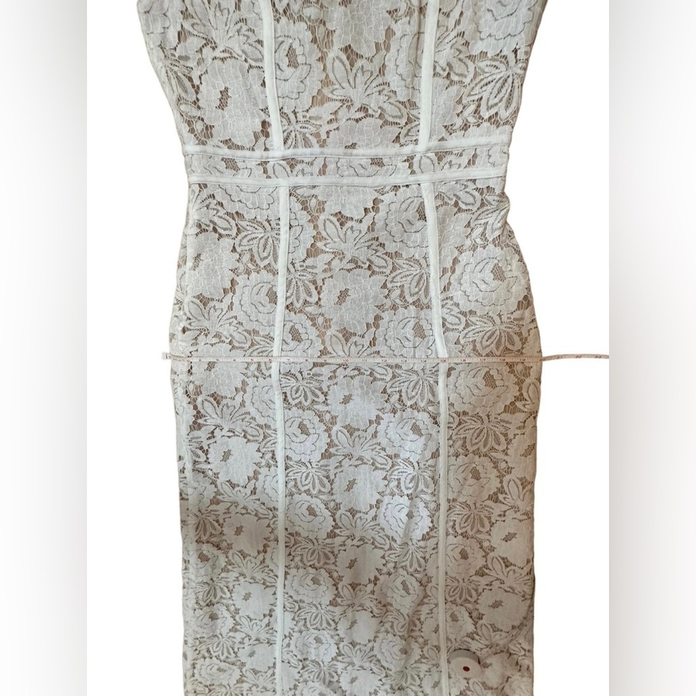 Lulus White Lace Long‎ Maxi Dress sz Medium NEW Wedding Bride Gown - Picture 6 of 12
